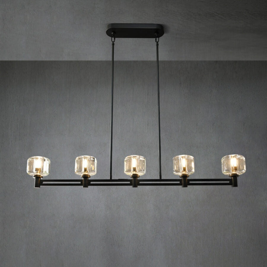 Zachary K9 Crystal Linear Chandelier 54" 72"