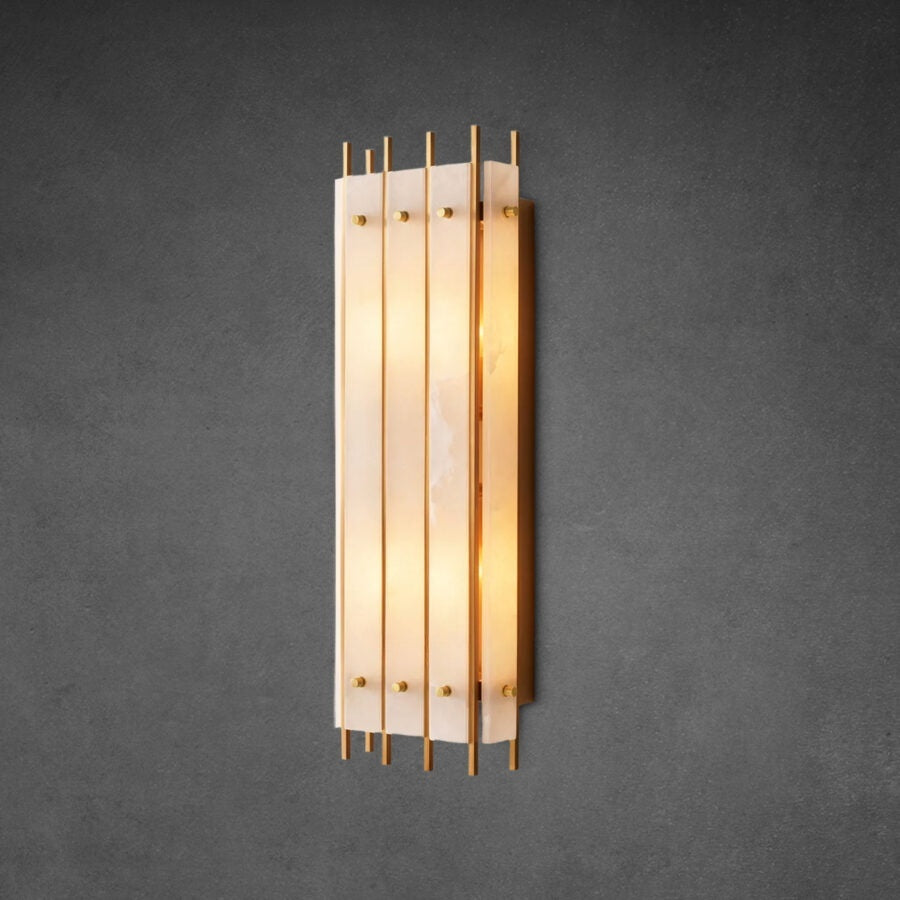 Lux Marcus Alabaster Grand Rectangular Sconce