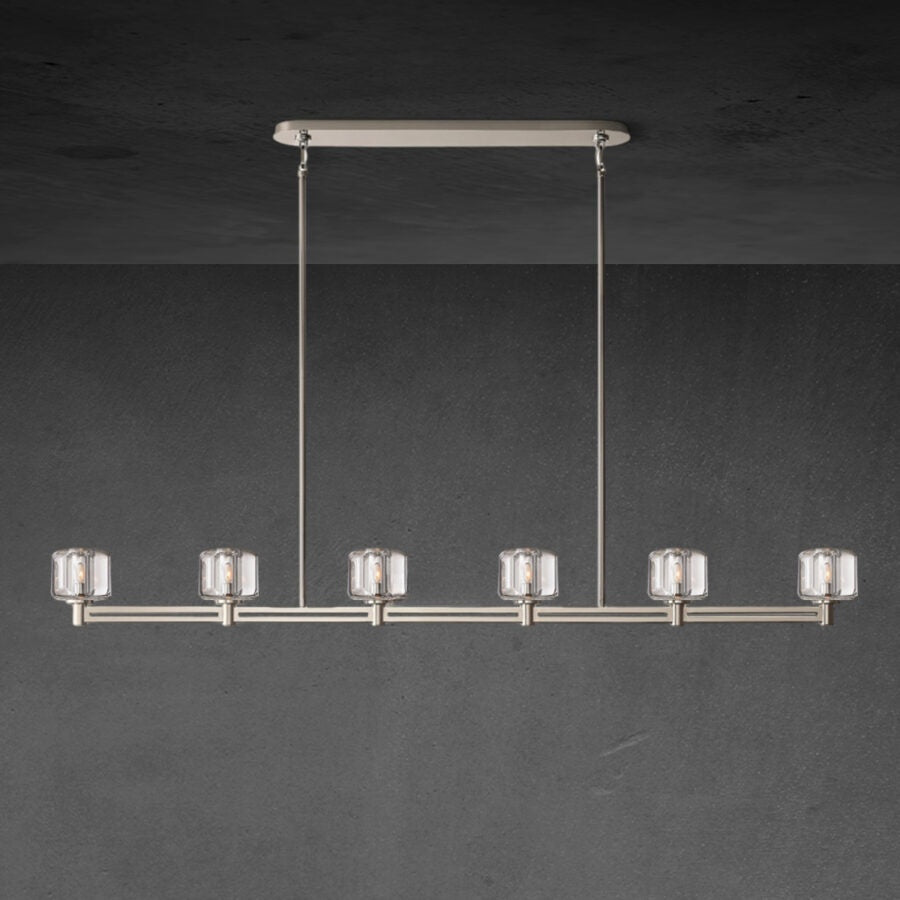 Zachary K9 Crystal Linear Chandelier 54" 72"