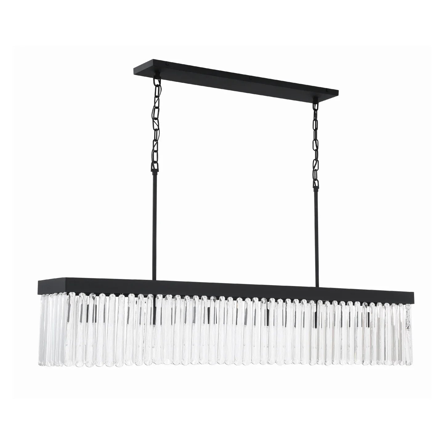 Emilie Crystal Waterfall Rectangle Chandelier