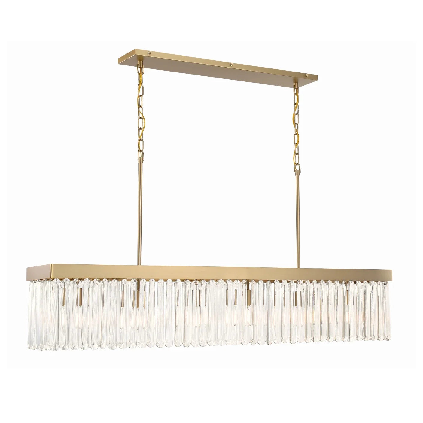 Emilie Crystal Waterfall Rectangle Chandelier