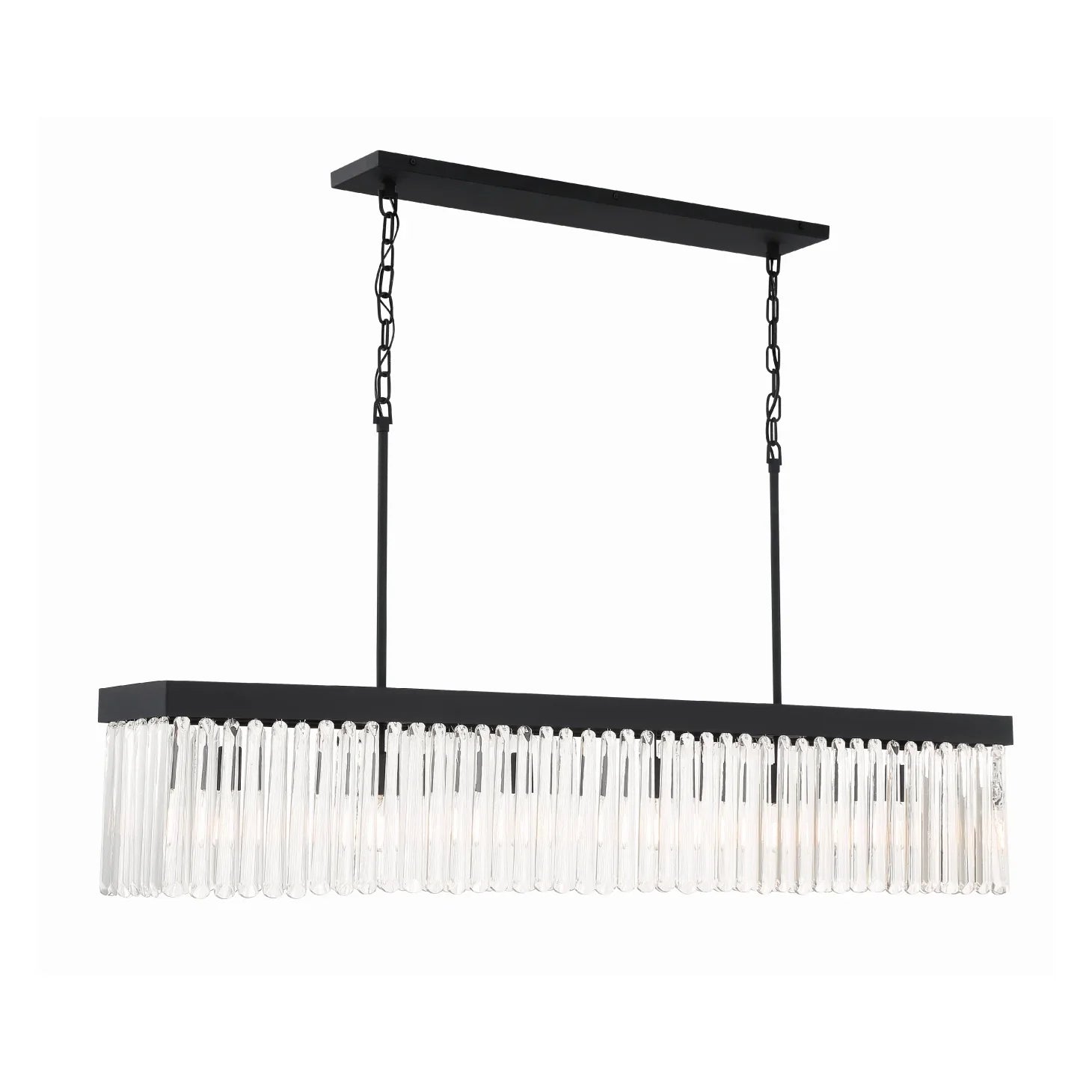 Emilie Crystal Waterfall Rectangle Chandelier