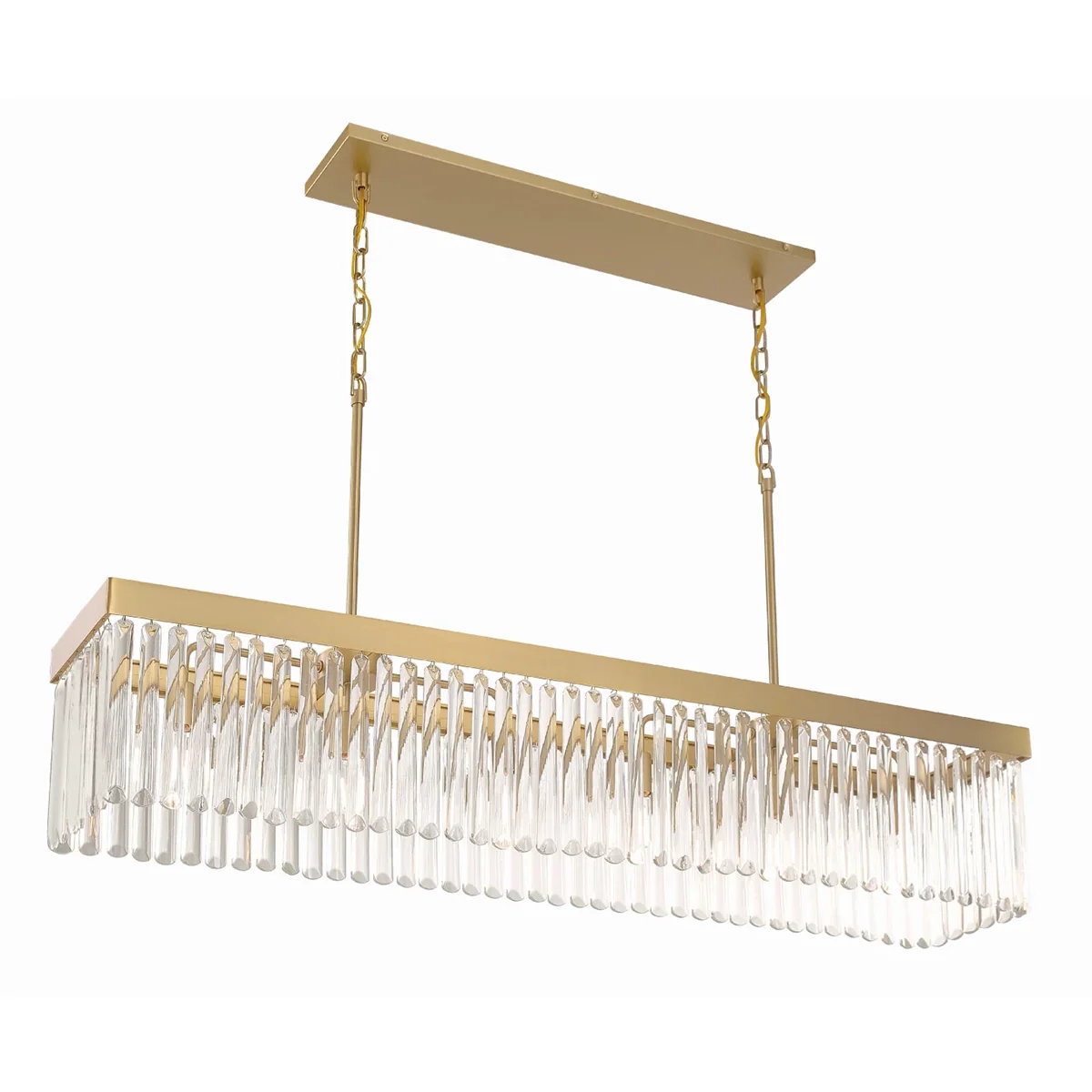 Emilie Crystal Waterfall Rectangle Chandelier