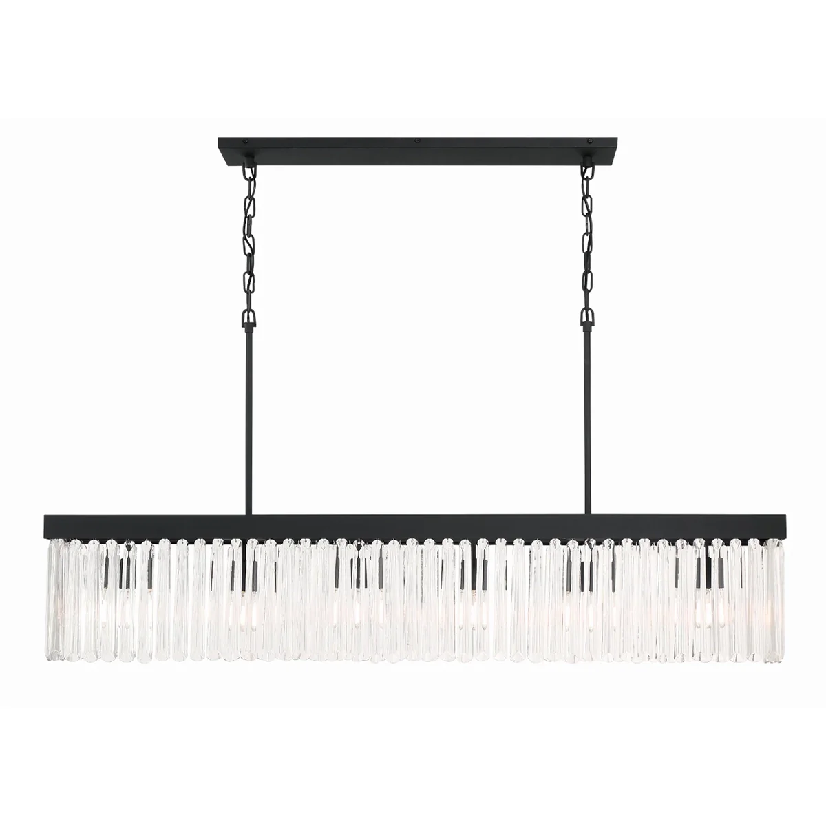 Emilie Crystal Waterfall Rectangle Chandelier