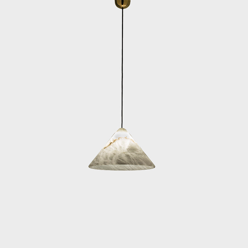 Merlin Magnolia Modern Alabaster Lamp, Modern Kitchen Island Pendant Light