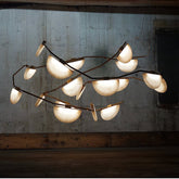 Merlin Selena Alabaster Chandelier, Luxury Modern Chandelier for Living Room