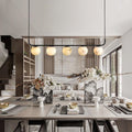 Merlin Modern Luxury Alabaster Global Kitchen Island Pendant 5 Lights