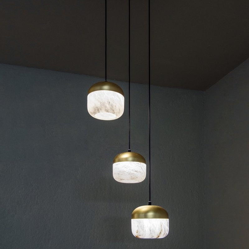 Merlin Queena Modern Alabaster Pendant, Kitchen Island Pendant Light
