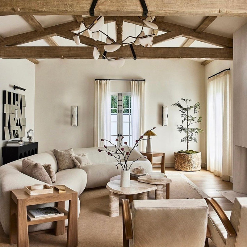 Merlin Selena Alabaster Chandelier, Luxury Modern Chandelier for Living Room