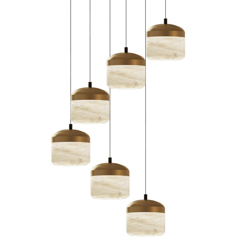 Merlin Queena Modern Alabaster Pendant, Kitchen Island Pendant Light