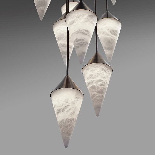 Merlin Hannah Alabaster Chandelier, Upscale Chandelier Lighting
