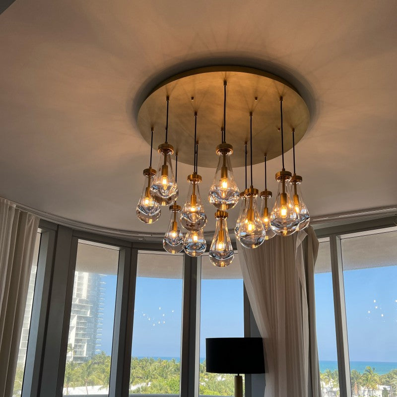 Modern Raindrop Chandelier Round / Rectangle For Living Room Dinning Room