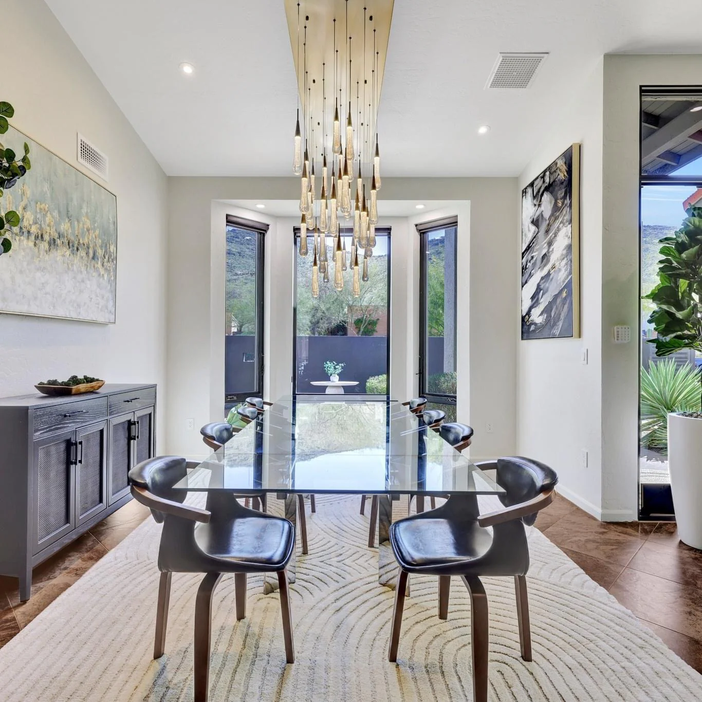 SOLITAIRE LINEAR CHANDELIER 37'' 50'' 70'' 87"W 120"W