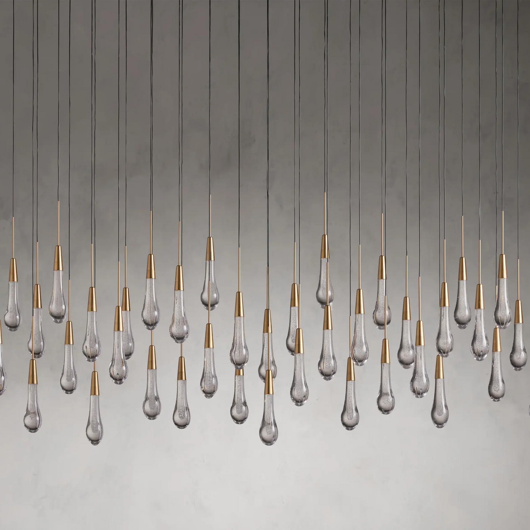 SOLITAIRE LINEAR CHANDELIER 37'' 50'' 70'' 87"W 120"W