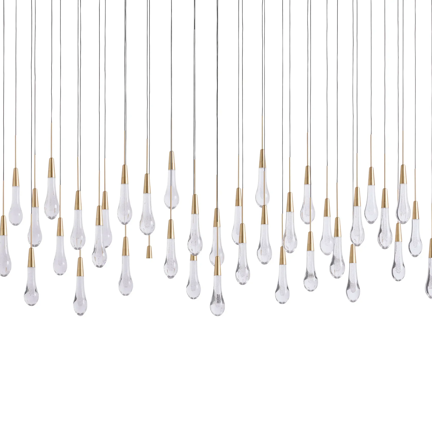 SOLITAIRE LINEAR CHANDELIER 37'' 50'' 70'' 87"W 120"W