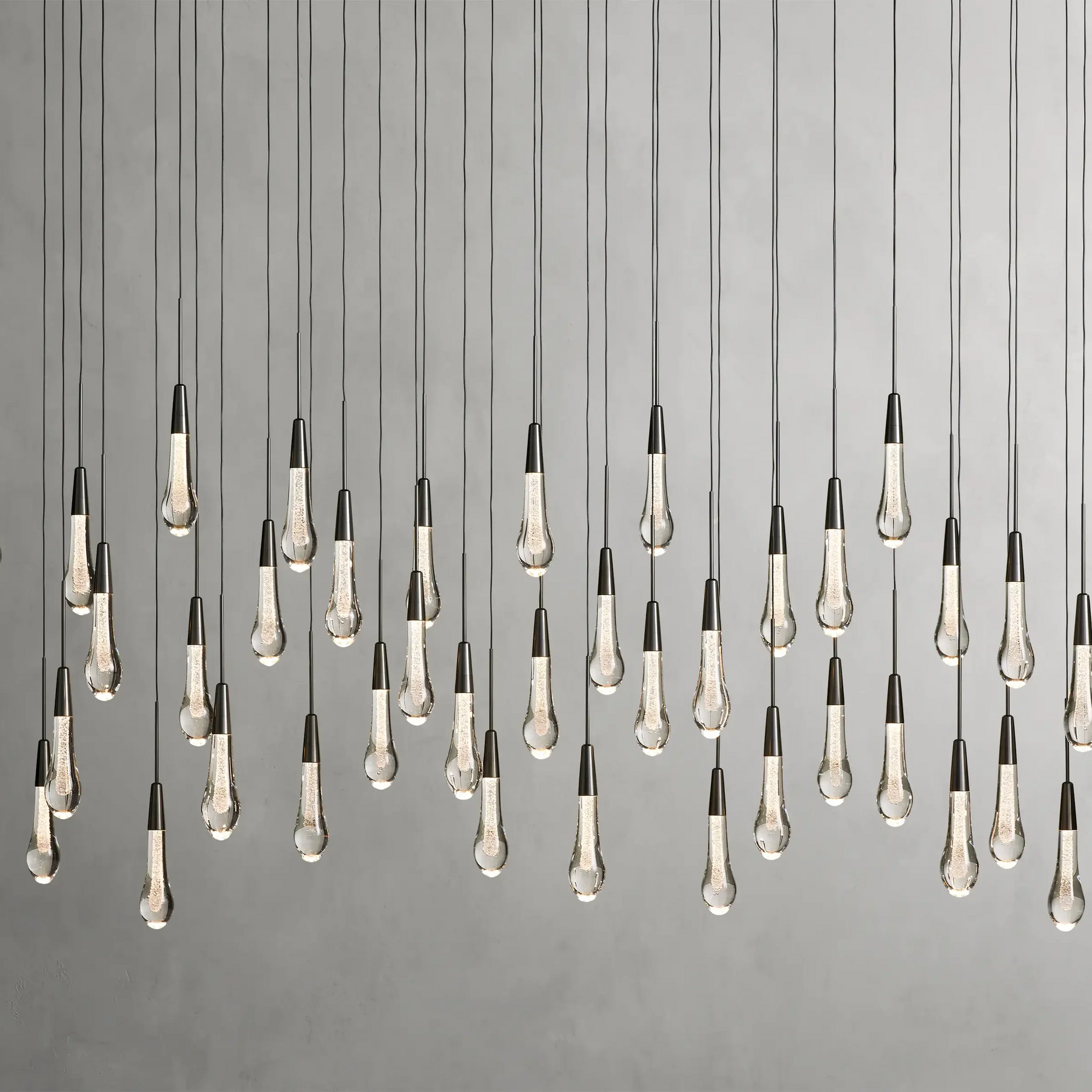 SOLITAIRE LINEAR CHANDELIER 37'' 50'' 70'' 87"W 120"W