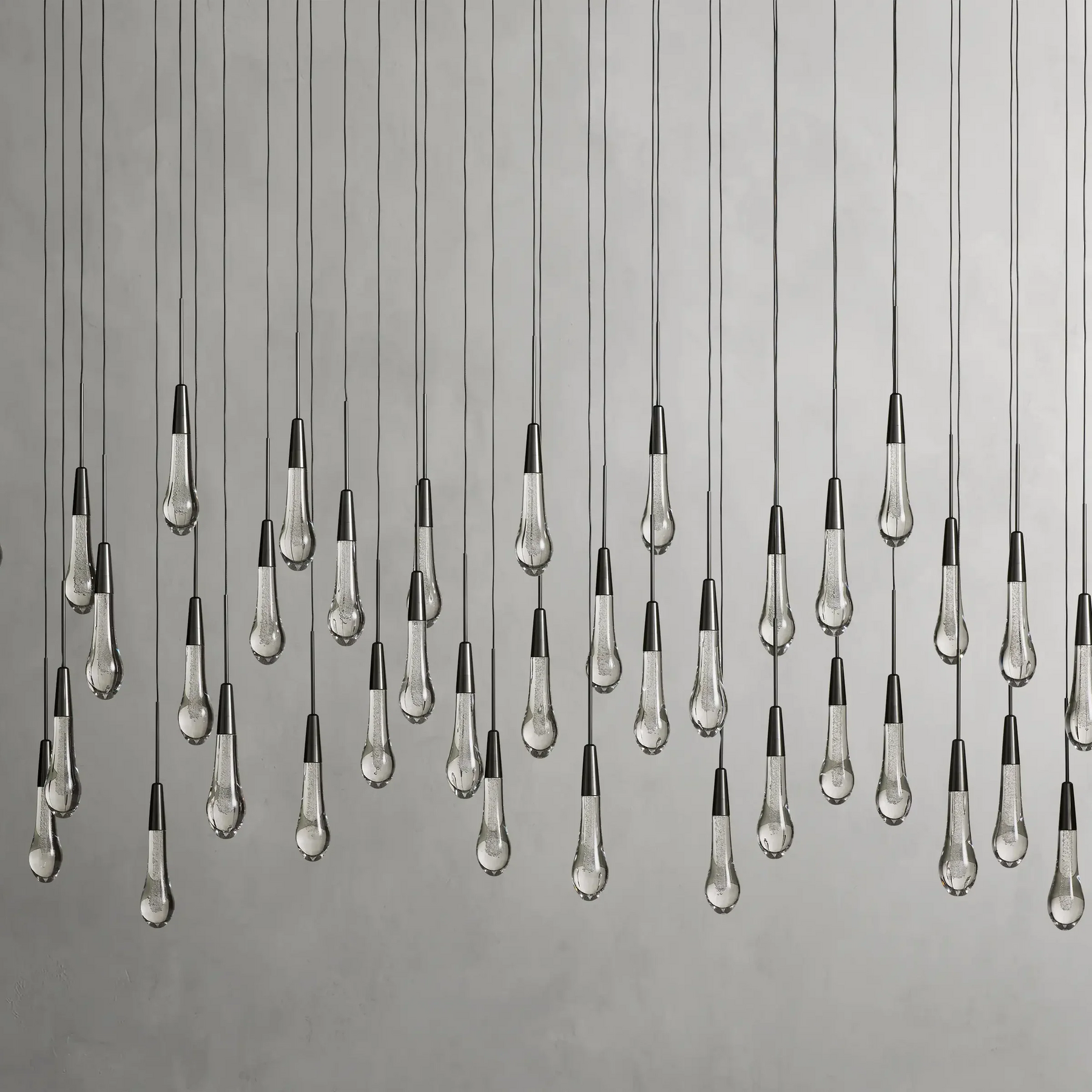 SOLITAIRE LINEAR CHANDELIER 37'' 50'' 70'' 87"W 120"W