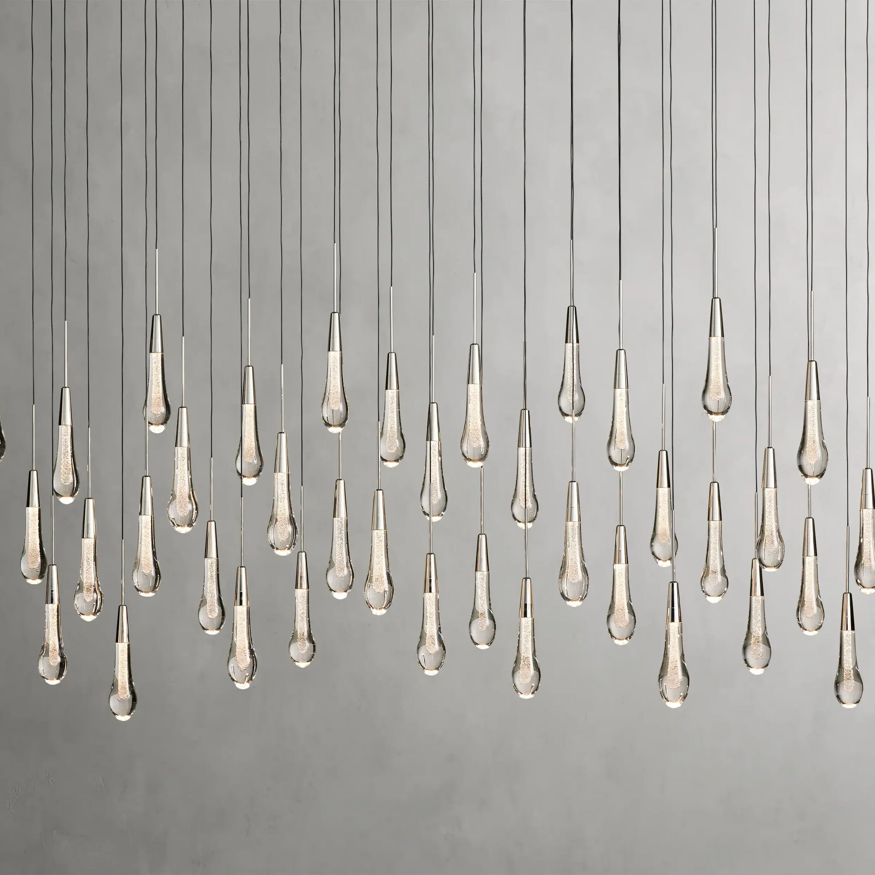 SOLITAIRE LINEAR CHANDELIER 37'' 50'' 70'' 87"W 120"W