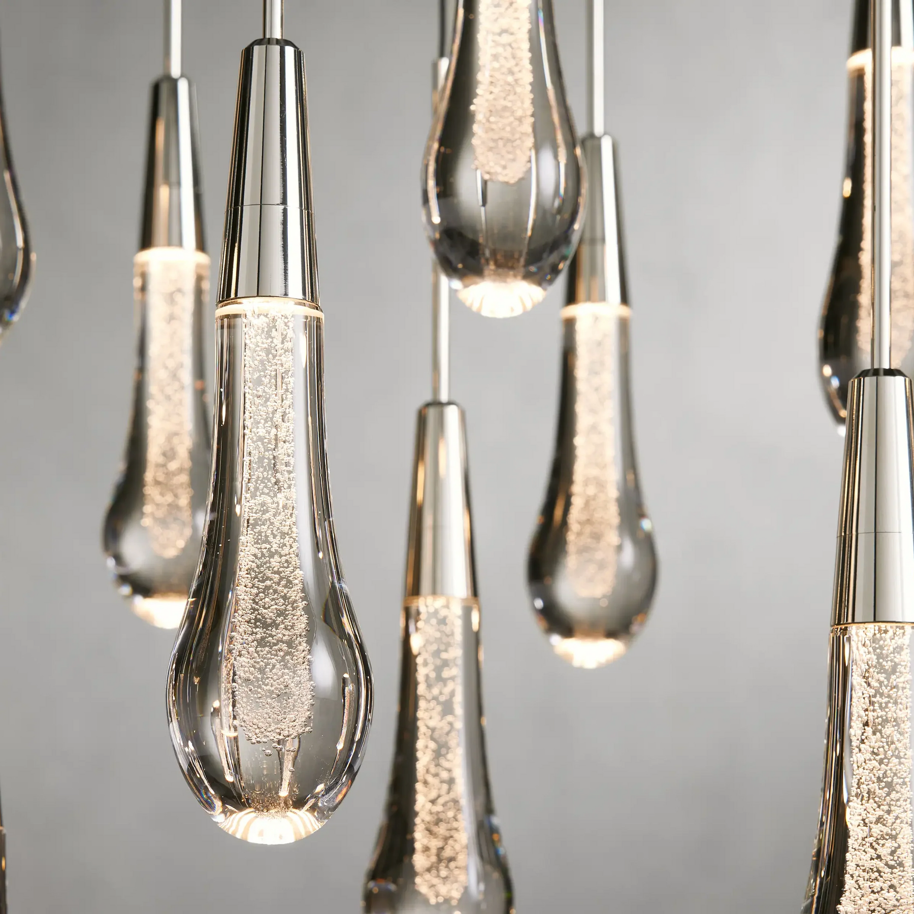 SOLITAIRE LINEAR CHANDELIER 37'' 50'' 70'' 87"W 120"W