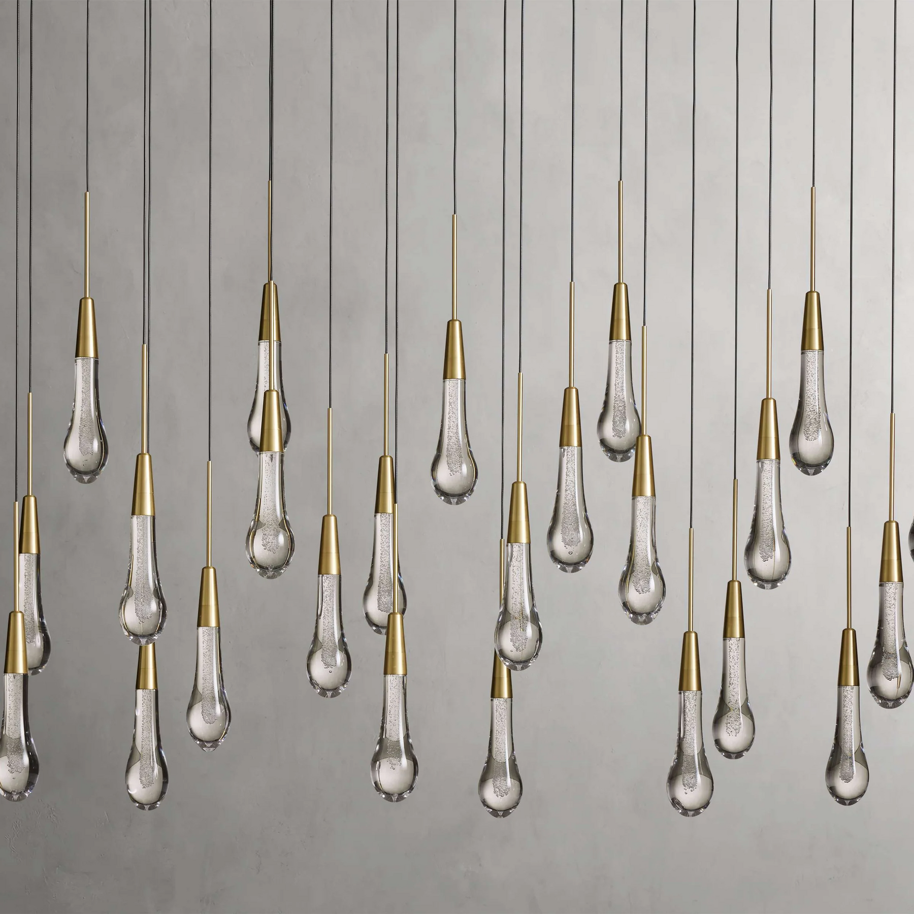 SOLITAIRE LINEAR CHANDELIER 37'' 50'' 70'' 87"W 120"W