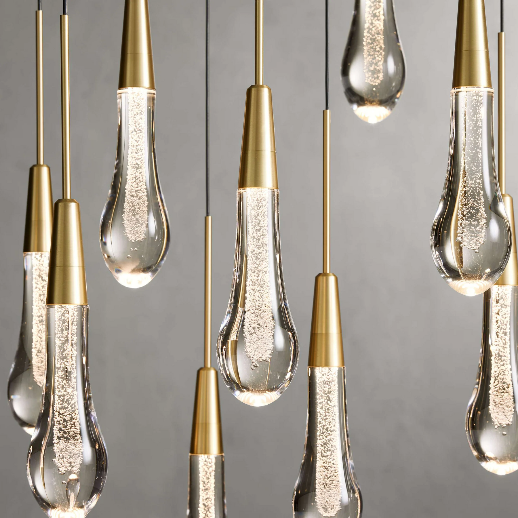 SOLITAIRE LINEAR CHANDELIER 37'' 50'' 70'' 87"W 120"W