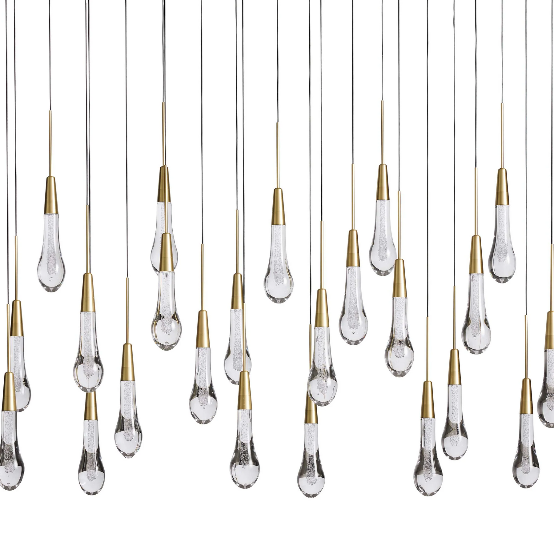 SOLITAIRE LINEAR CHANDELIER 37'' 50'' 70'' 87"W 120"W