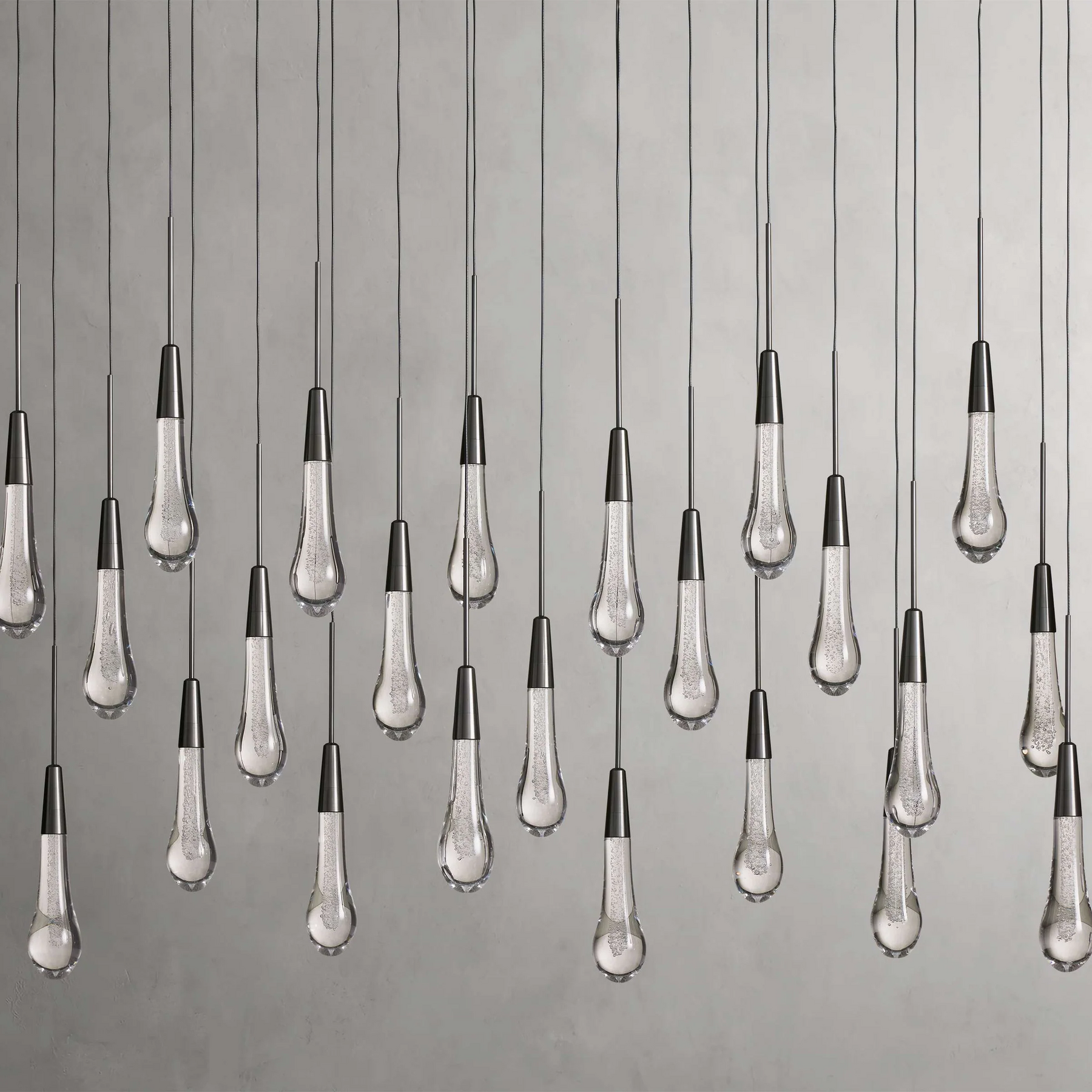 SOLITAIRE LINEAR CHANDELIER 37'' 50'' 70'' 87"W 120"W