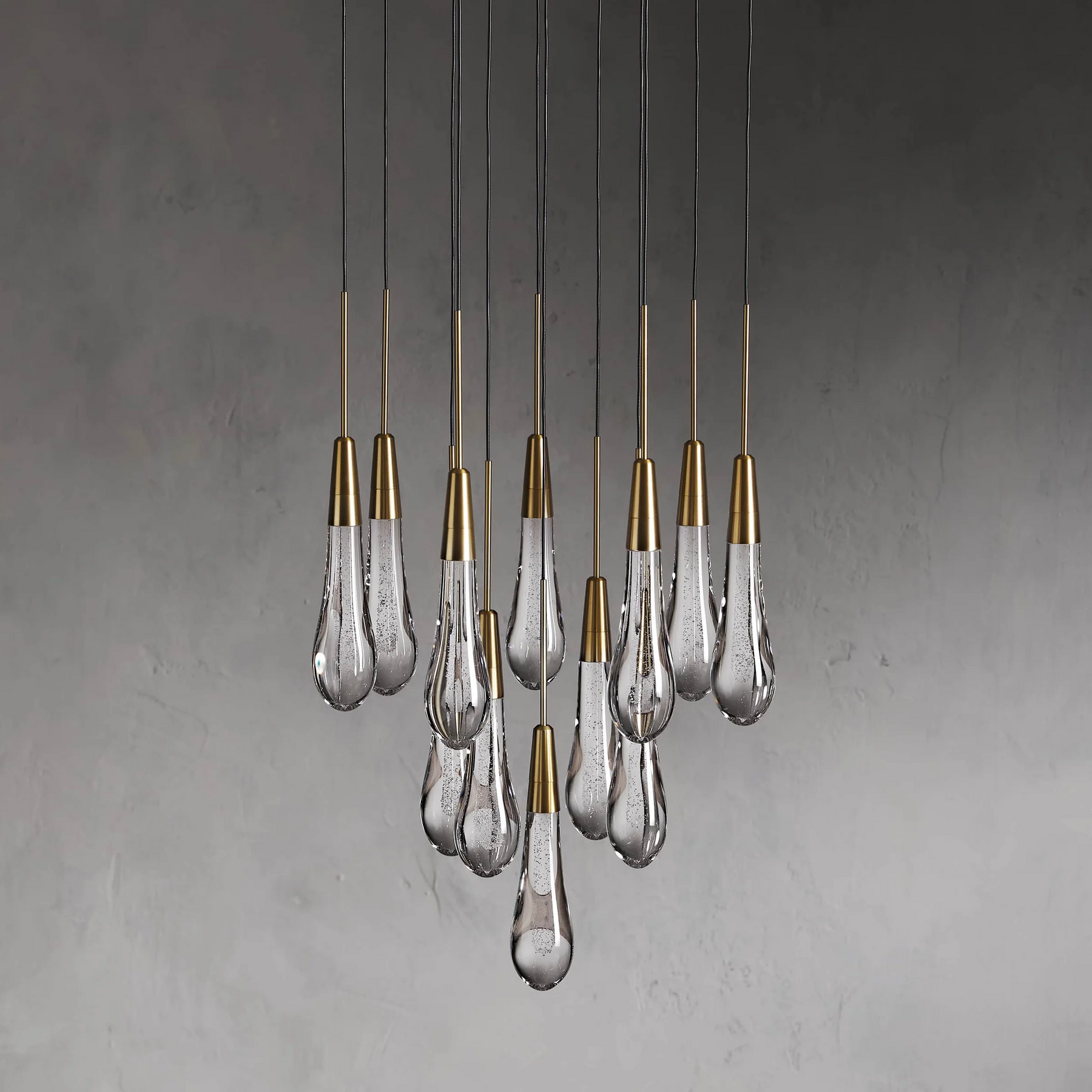 SOLITAIRE ROUND CHANDELIER 17"W 24"W 36“W