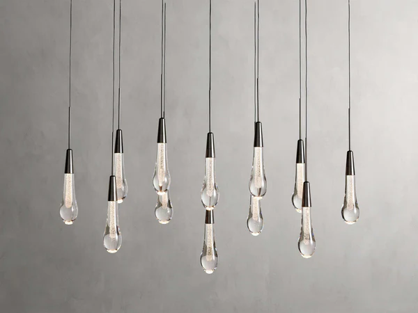 SOLITAIRE LINEAR CHANDELIER 37'' 50'' 70'' 87"W 120"W
