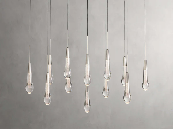 SOLITAIRE LINEAR CHANDELIER 37'' 50'' 70'' 87"W 120"W