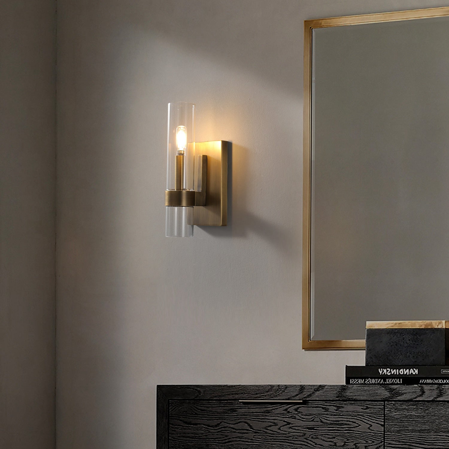 Nova Modern Glass Wall Sconce 12"H