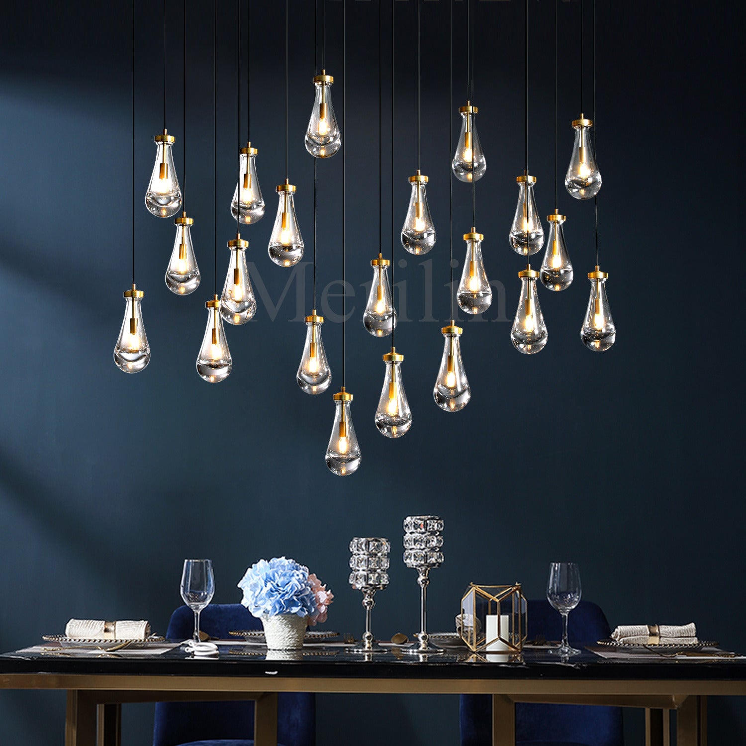 Modern Raindrop Chandelier Round / Rectangle For Living Room Dinning Room