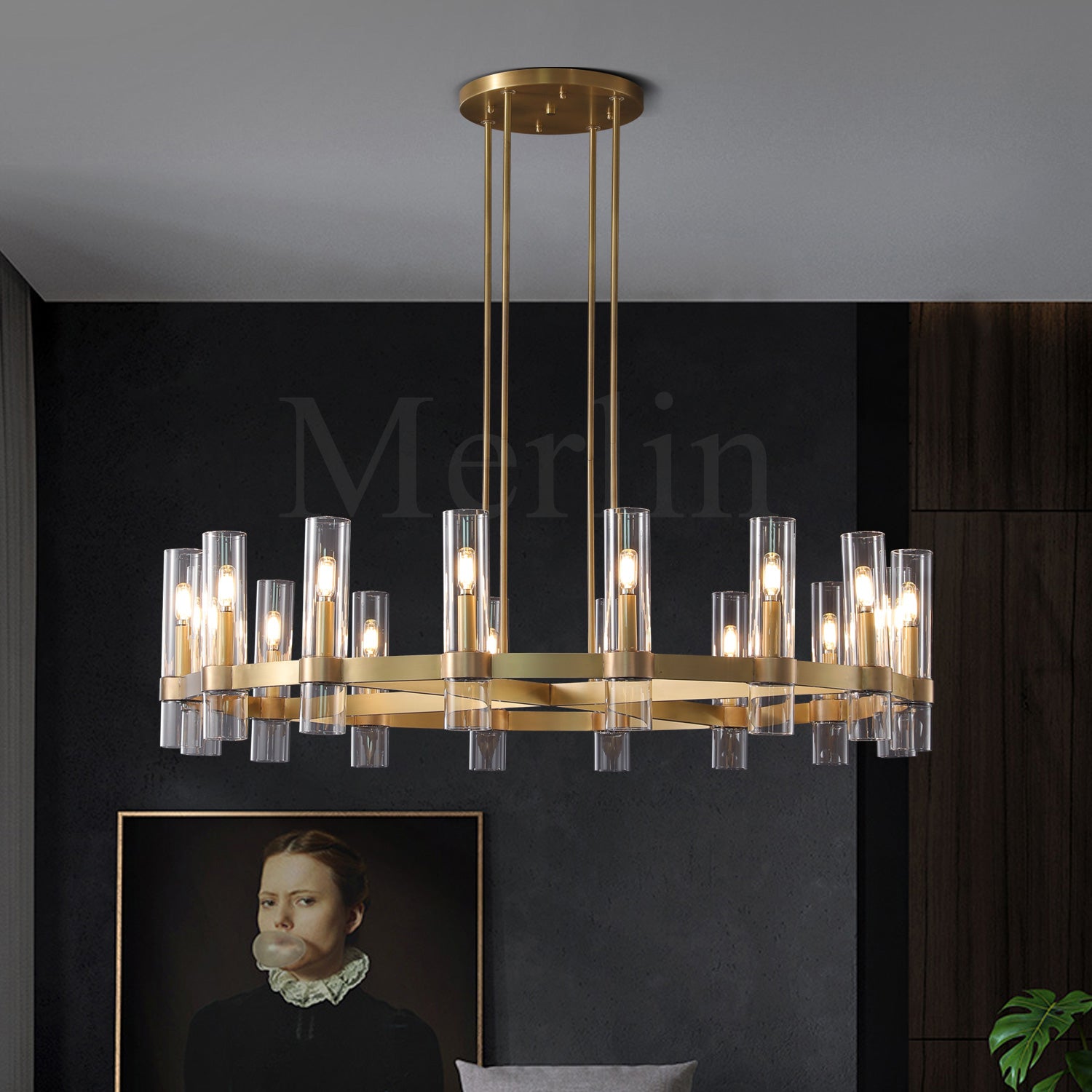 Nova Luxury Glass Round Chandelier 36" 48" 60"