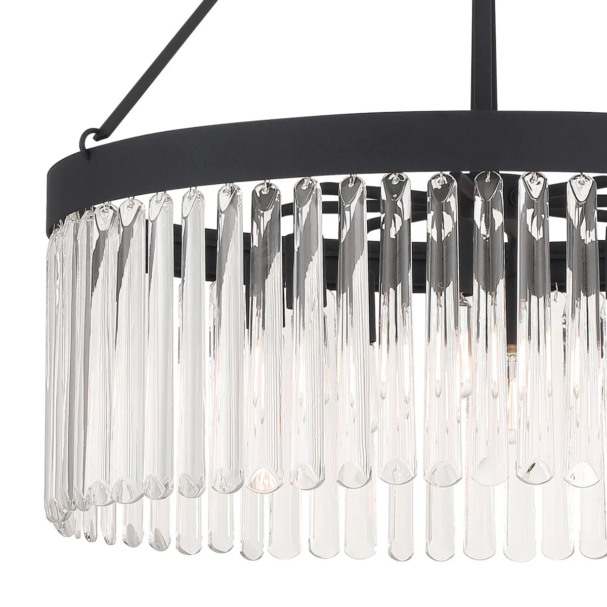 Emilie Crystal Waterfall Round Chandelier