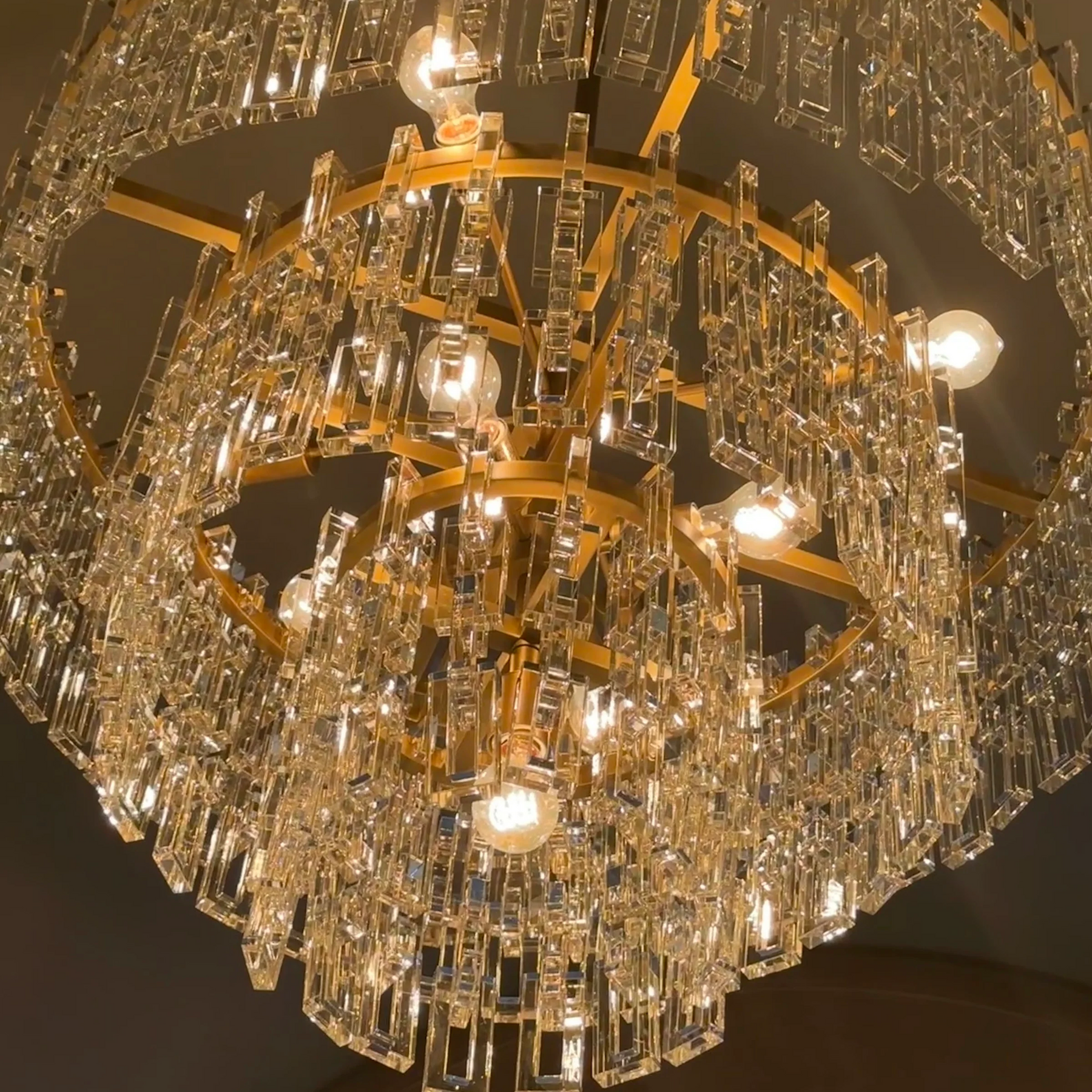 Melody K9 Crystal Tiered Round Chandelir for Living Room Bedroom, Kitchen Island