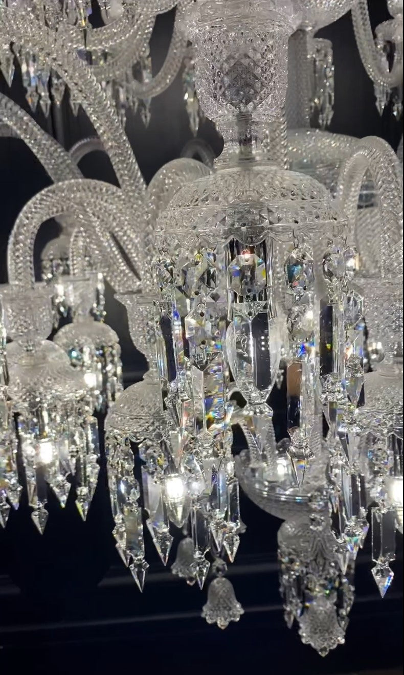 Luxury Royal Large White Multi-layers Candle Crystal Chandelier For Living Room/Hall Decoration