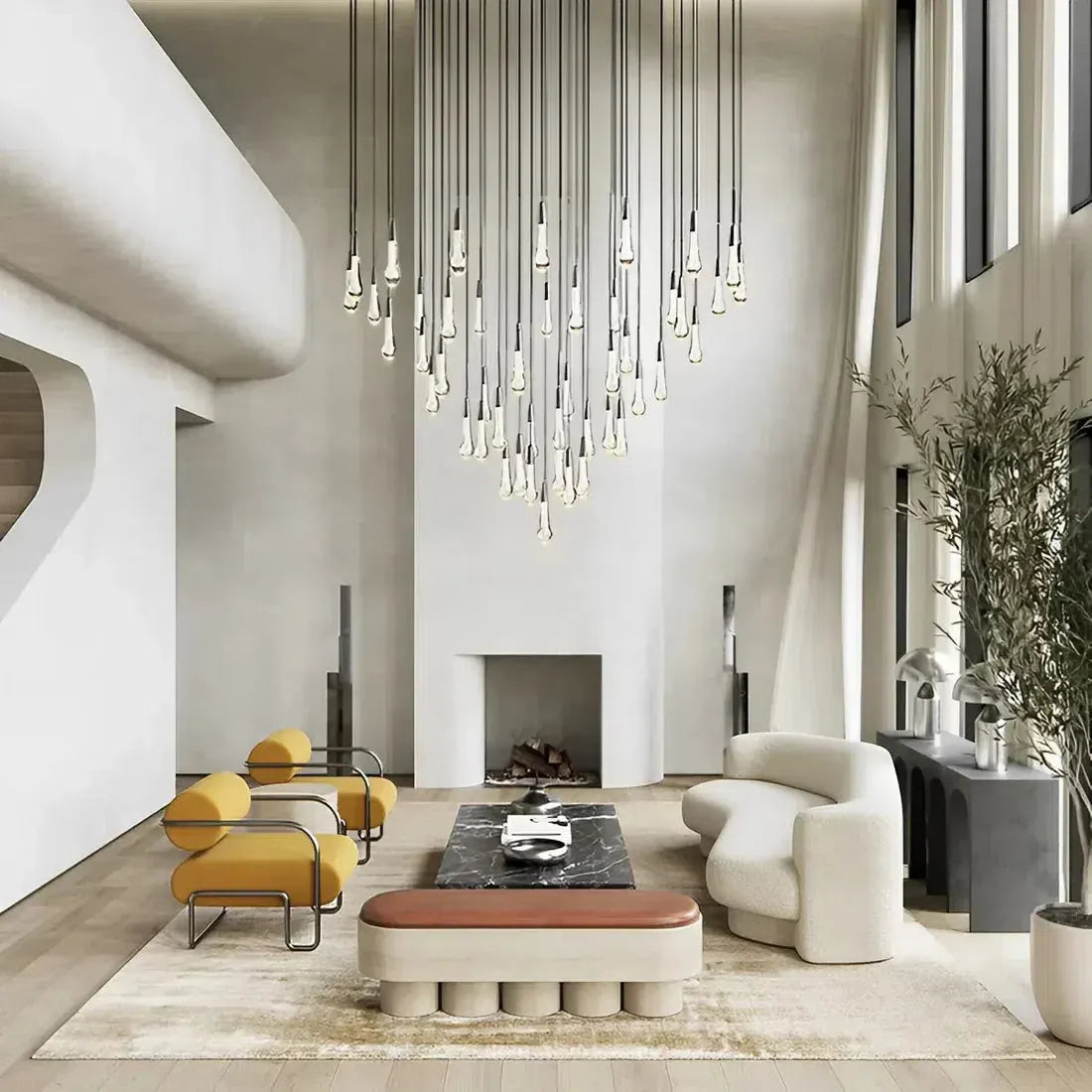 Solitaire Modern 17'' 24'' 36''57'' Round Chandelier Lighting