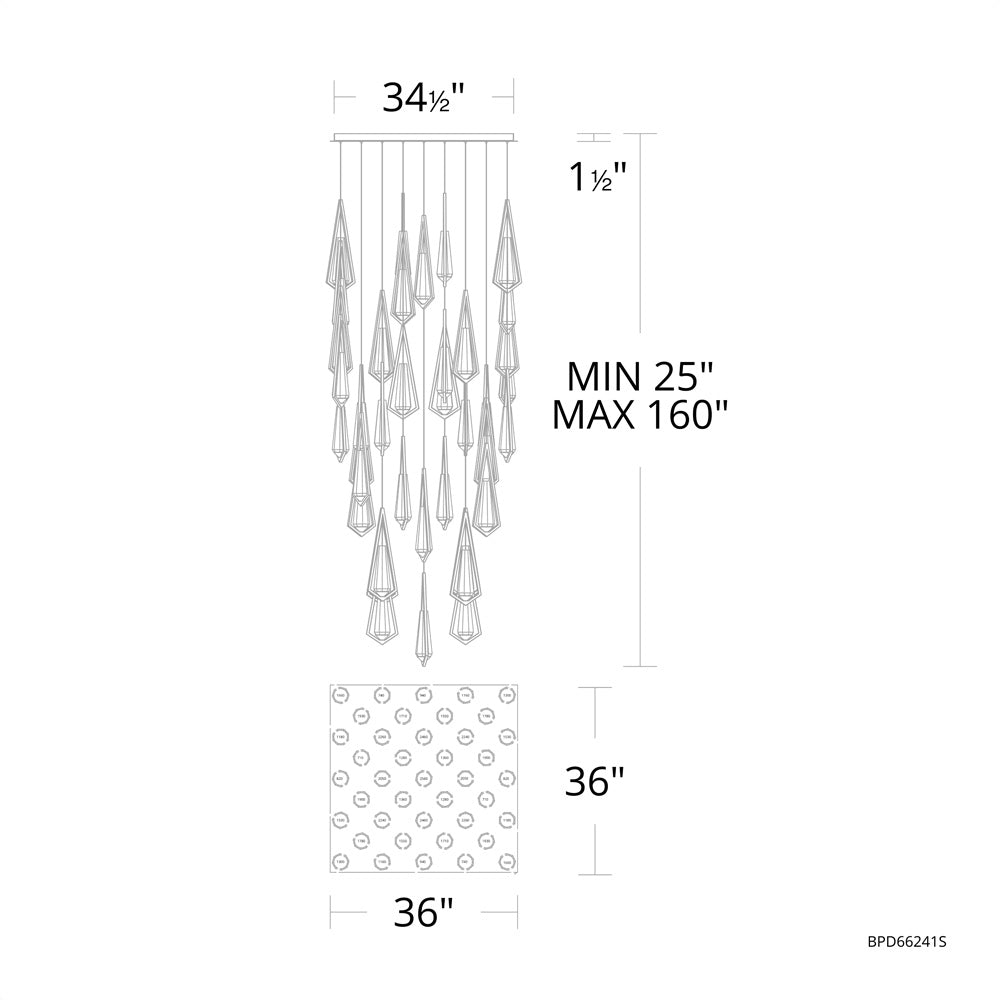 Devote Linear Chandelier 40 Light