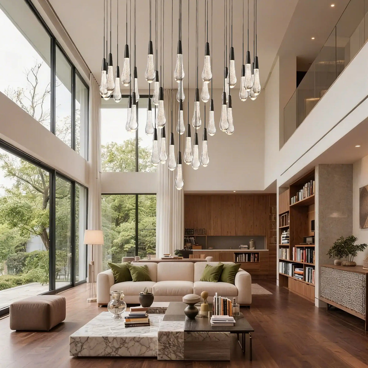 Soltaire Round Chandelier 17" 24" 36“ 58“