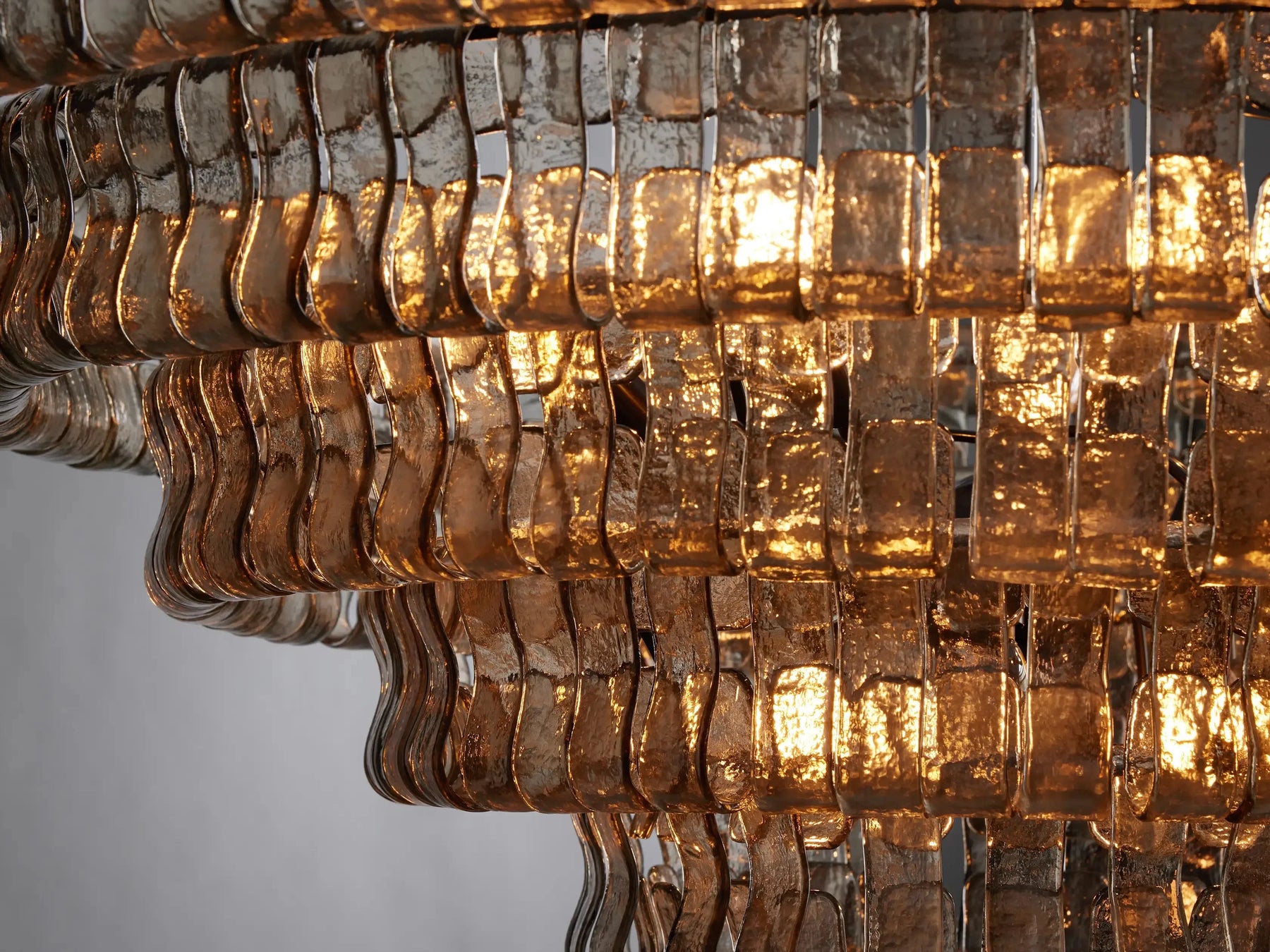 Ghiaccio Round Glass Chandelier