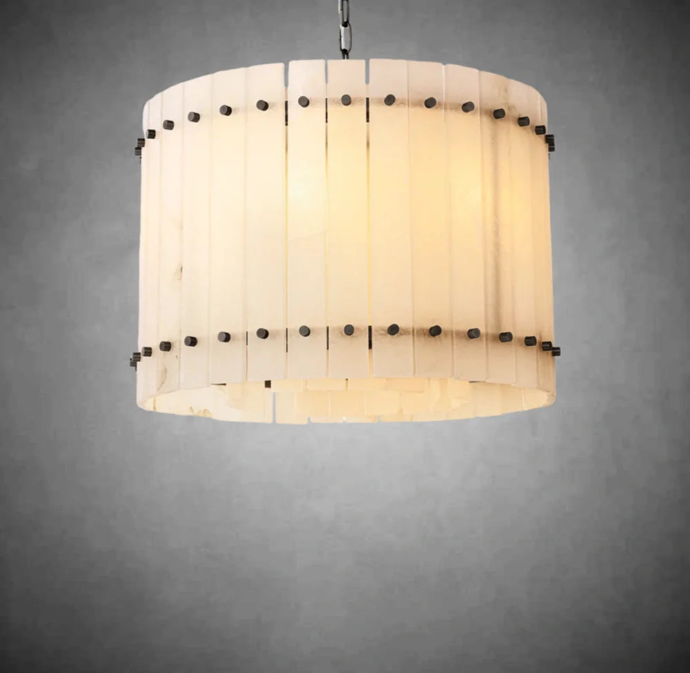 Lux Marcus Alabaster Round Chandelier