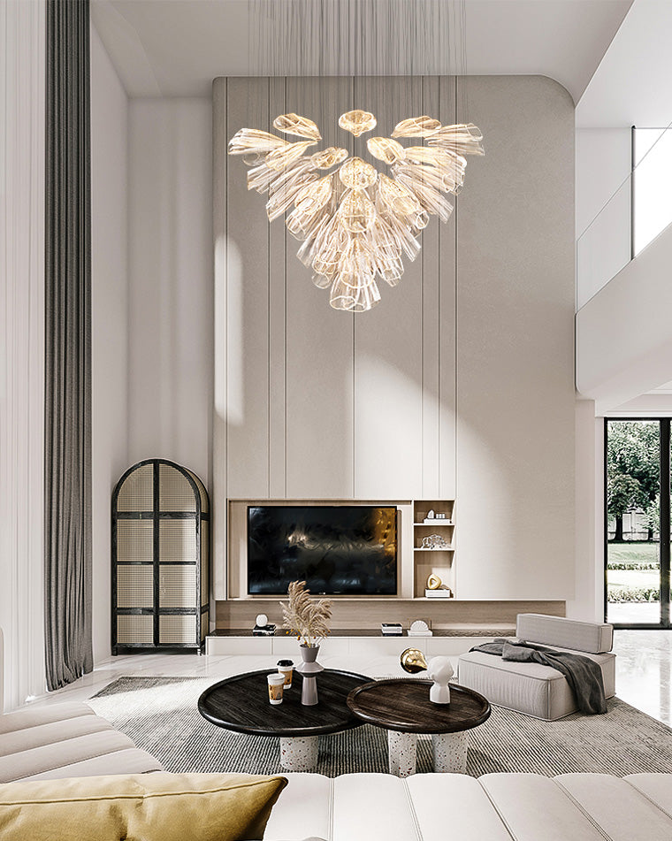 Merlin Flower Glass Foyer Chandelier