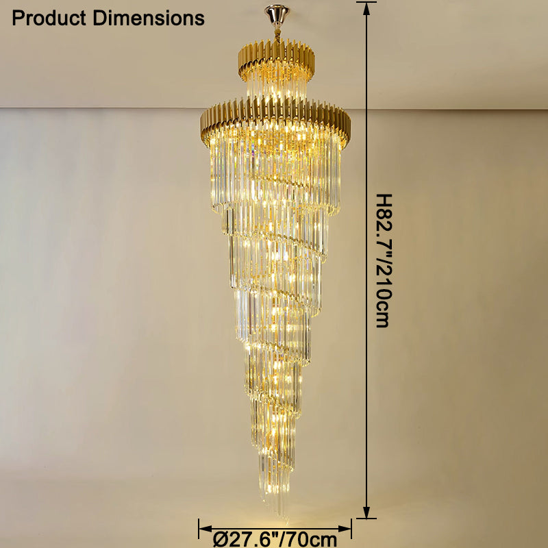 Merlin Cascading Crystal Prism Chandelier
