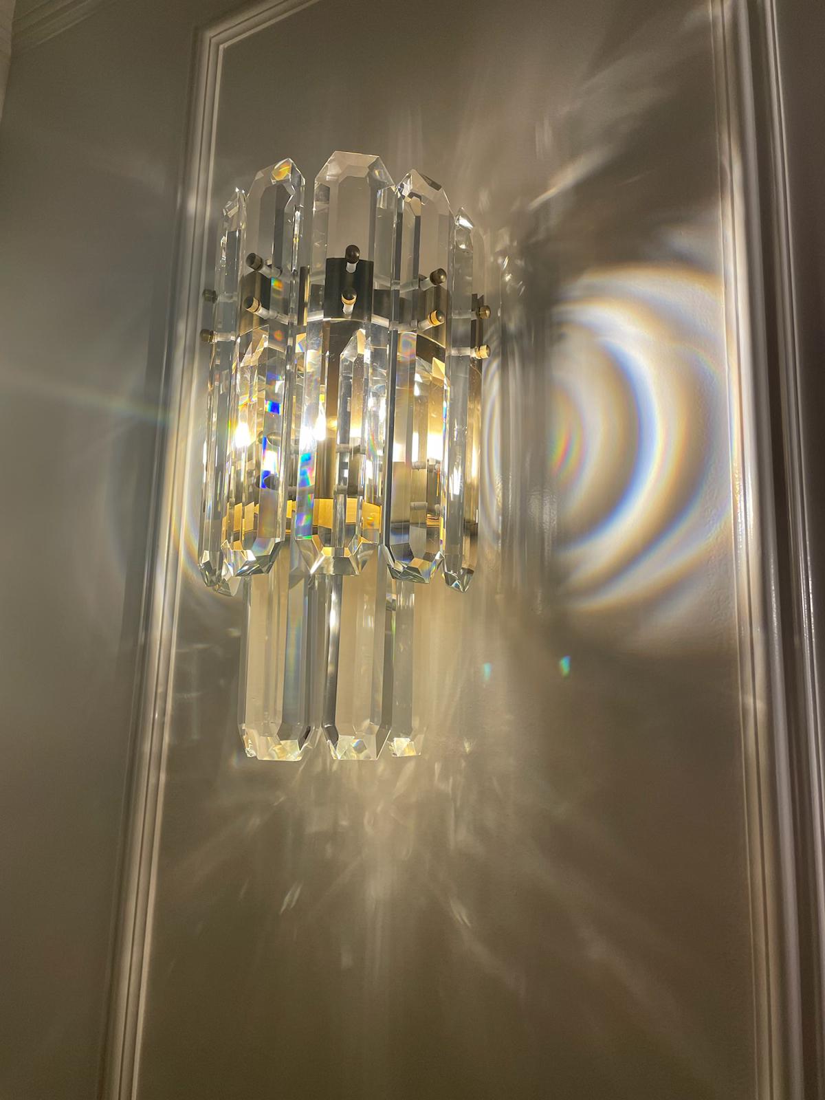 Gleam Crystal Wall Sconce 16"