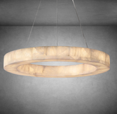 Maurice Alabaster Round Chandelier