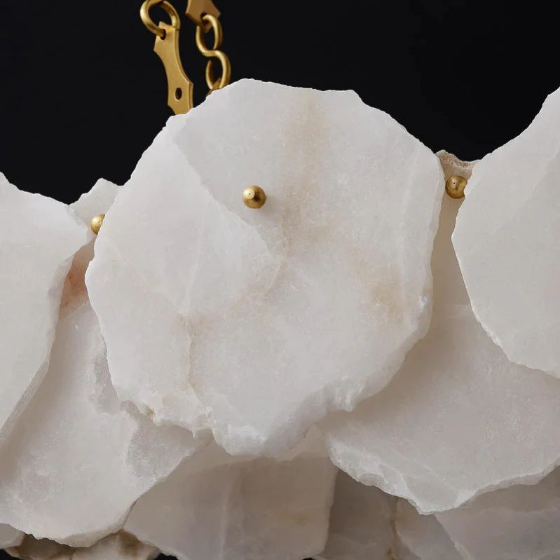 Merlin Alabaster OvalI Chandelier, Dining Room Chandelier