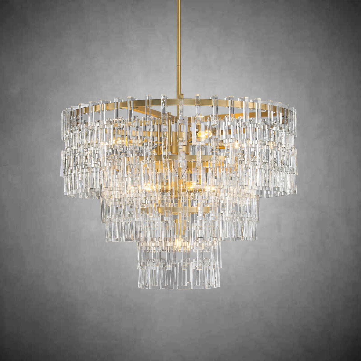 Melody K9 Crystal Tiered Round Chandelir for Living Room Bedroom, Kitchen Island