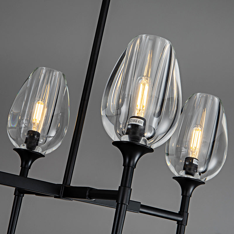 Tulpe Linear Chandelier 65", Dining Room Chandelier