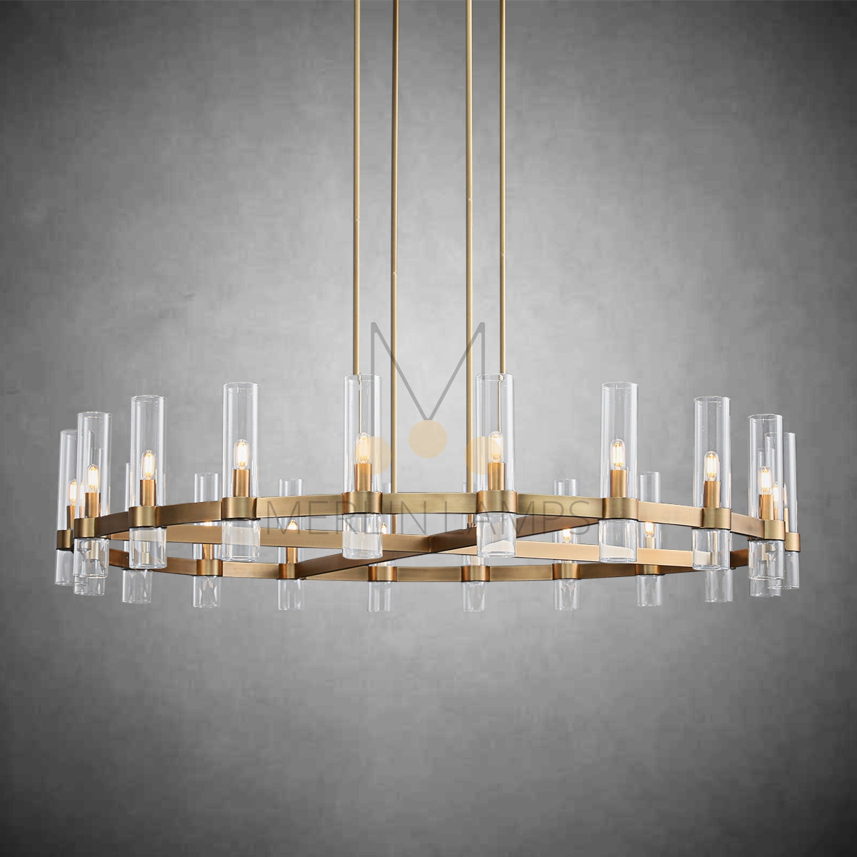 Nova Luxury Glass Round Chandelier 36" 48" 60"