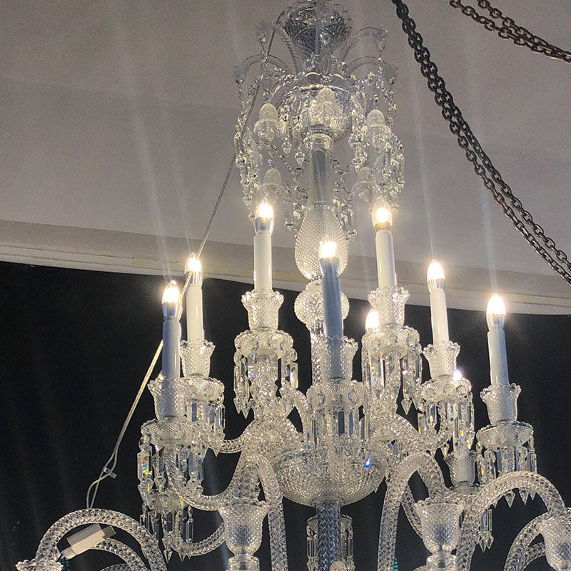 36 Lights Replica Bacara Solstice Chandelier Clear Big Baccarat Lighting